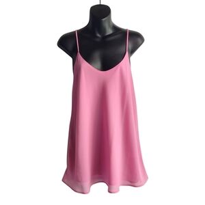 Hyfve Tank Top Women's Pink Sleeveless V-Neck Top Blouse Lined Size Large NWT